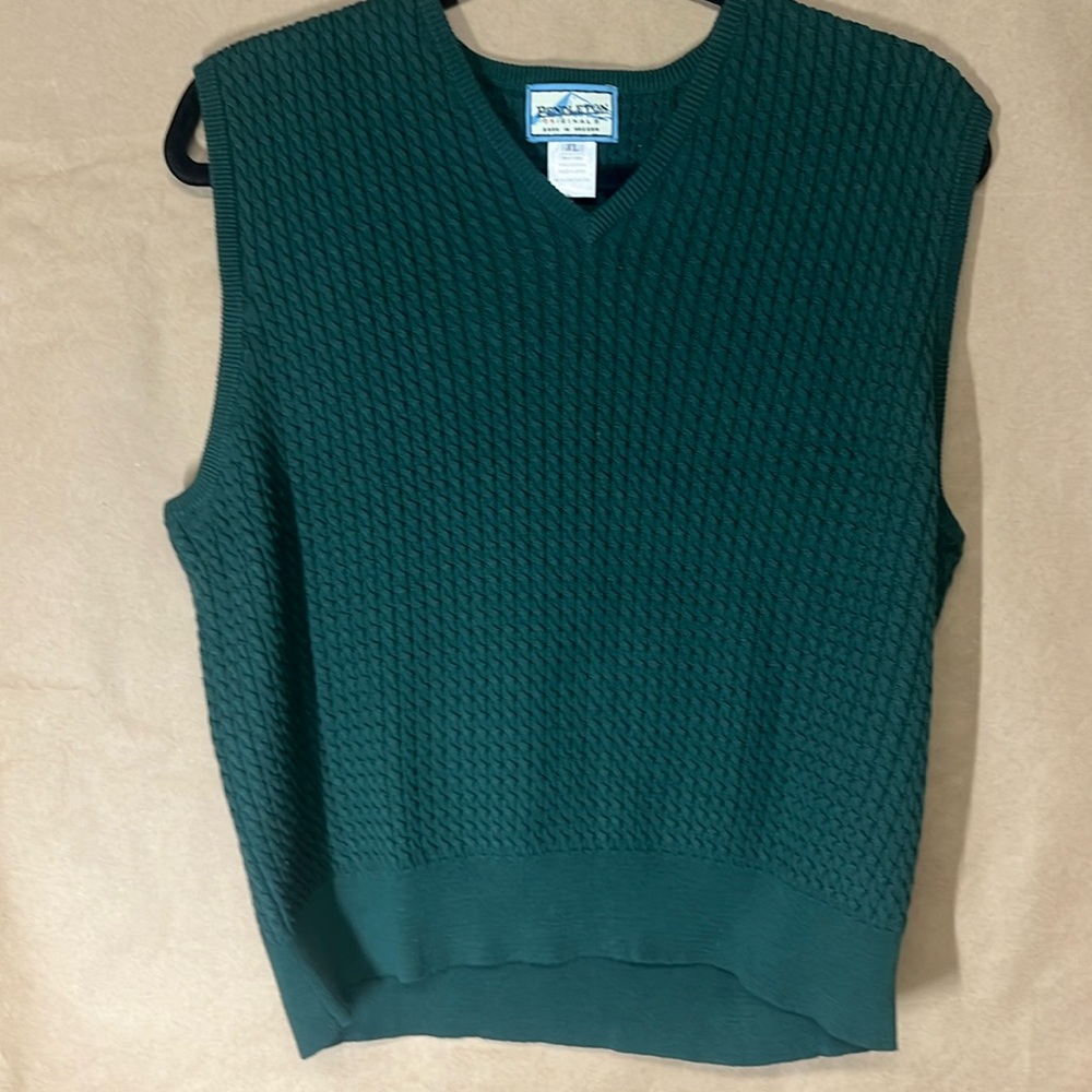 Pendleton 100% cotton women XL cable knit sweater vest